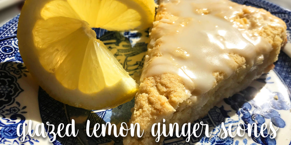Glazed Lemon Ginger Scones - Namaste Recipes