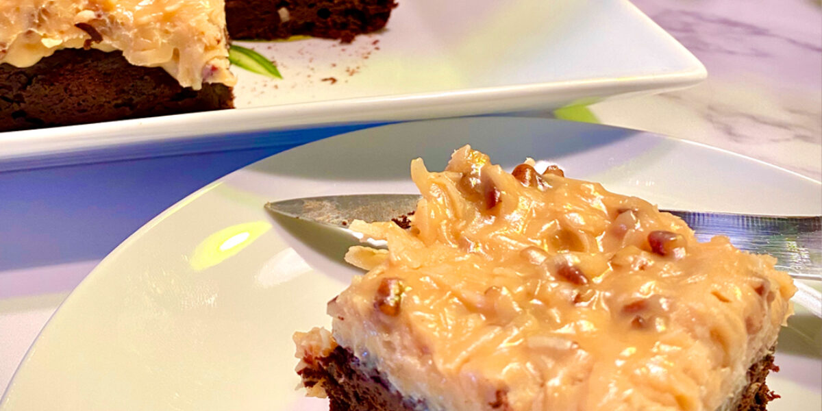German Chocolate Brownies - Namaste Recipes