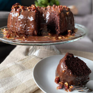 Chocolate Turtle Bundt Cake