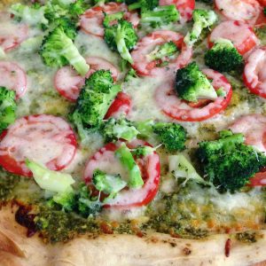 Pesto Broccoli Pizza